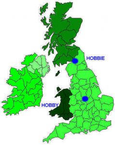 Origin of the British families HOBBIE & HOBBY